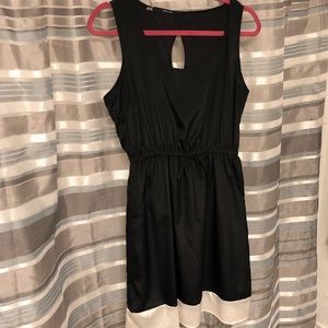 White and black dress